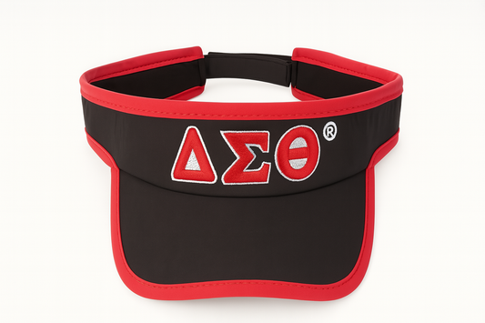 Black and Red Delta Sigma Theta Visor
