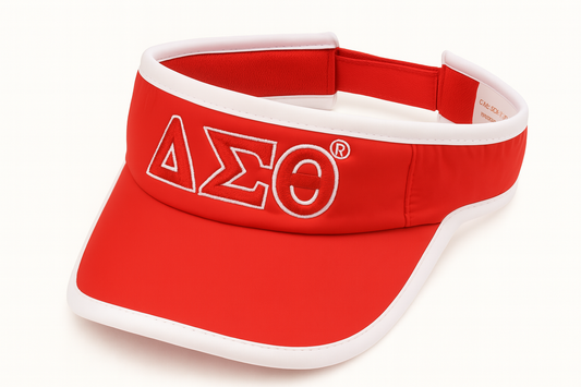 Red & White Delta Sigma Theta Visor